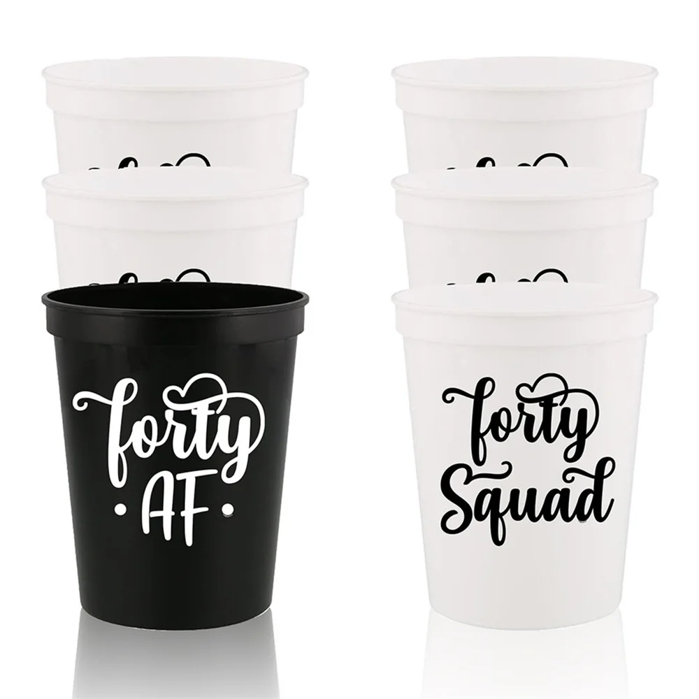 Fifty AF 50 Years Stadium Party Cup 50th Birthday Gift Fifty Squad and Fabulous Party Favors Decorations Funny Birthday Gag Gift