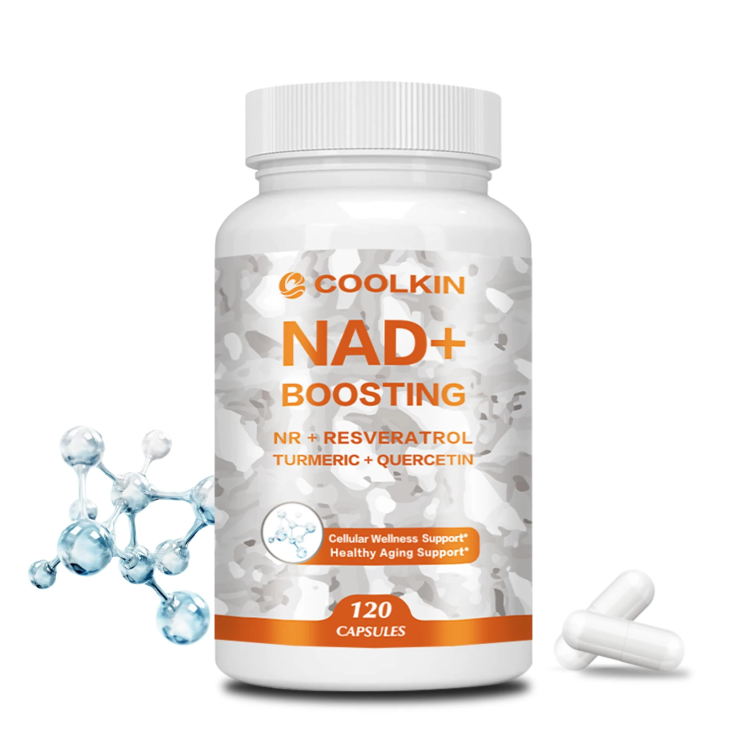 

NAD + Boosting - Cellular Energy & Repair, Healthy Aging with NR + Resveratrol Turmeric + Quercetin