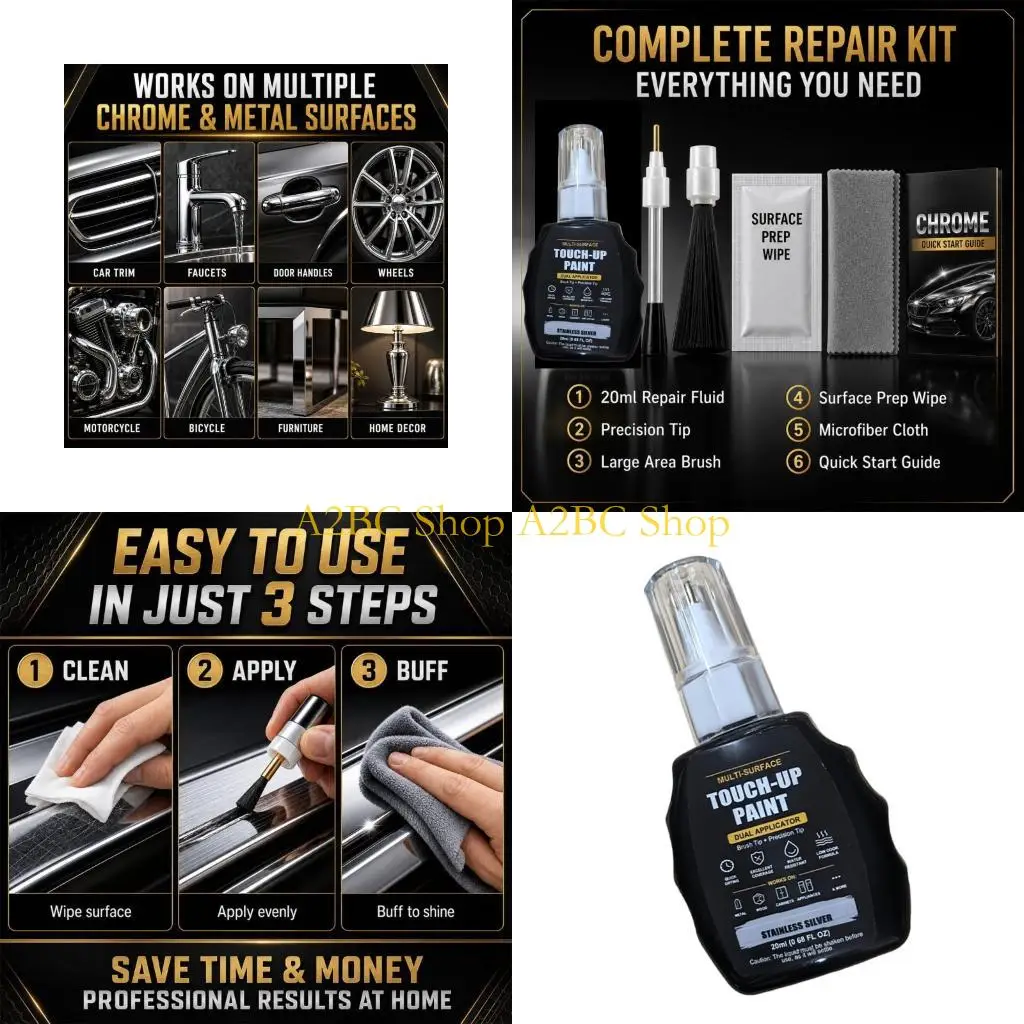 A2BC Car Trim Touch Up Pen 20 for Narrow Scratch Coverage and Care