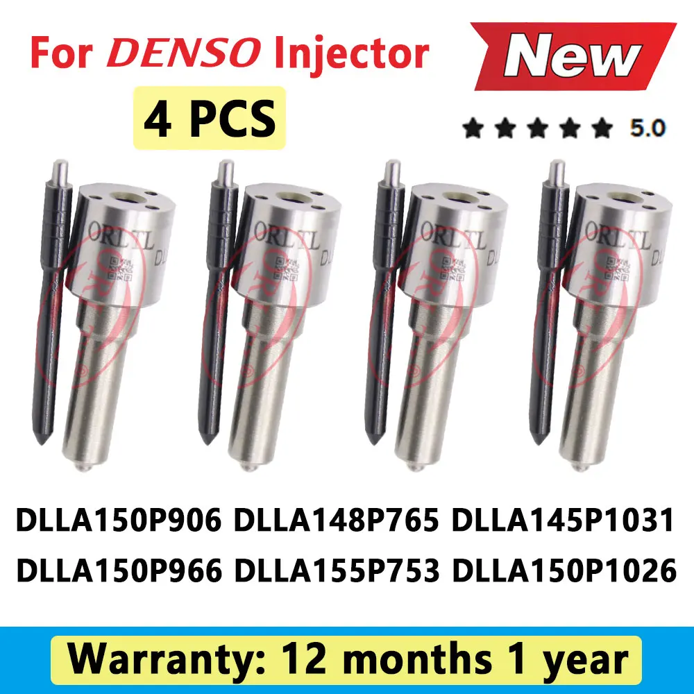 

4 PCS New DLLA150P906 DLLA148P765 DLLA145P1031 DLLA150P966 DLLA155P753 DLLA150P1026 Diesel Injector Nozzle For Denso