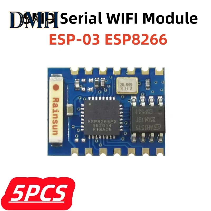 5Pcs/lot 100% New ESP8266 ESP-03 SMD serial WIFI Module