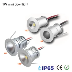 Małe miejsce światła 1W Mini reflektory LED 12V ściemniania 15mm 25mm oprawa wpuszczana IP65 lampa sufitowa wystawa oświetlenie