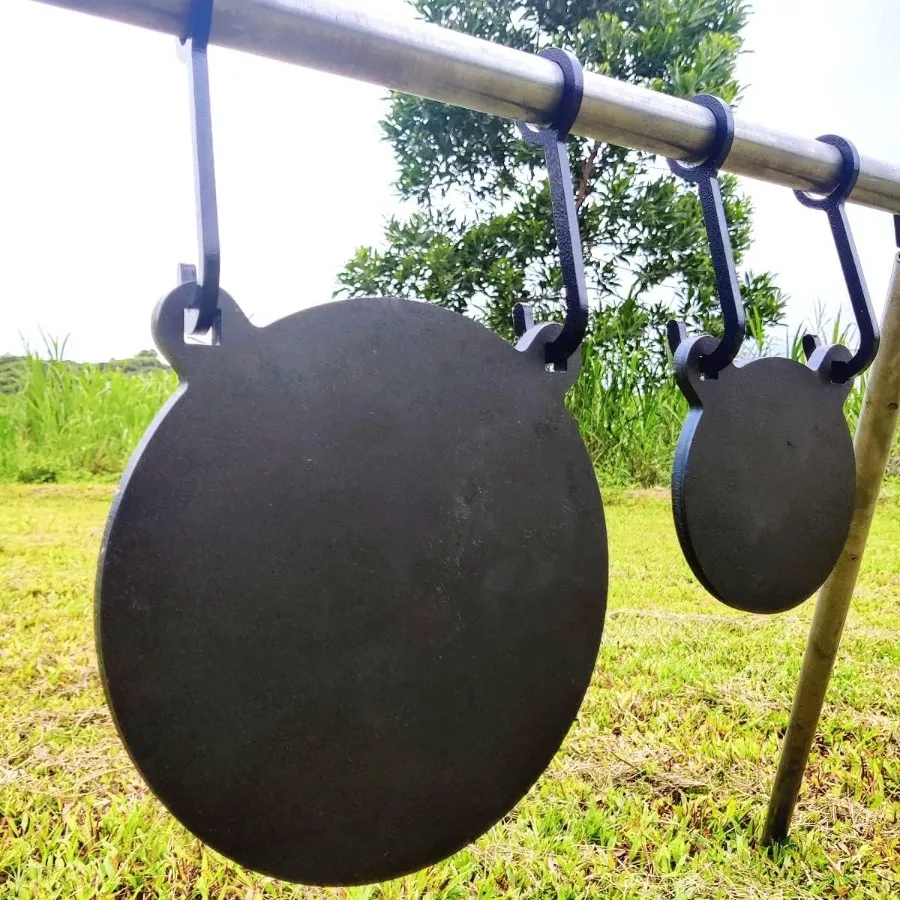 أهداف فولاذية لإطلاق النار Fullbow AR500 Metal Gong Target 3 8 بوصة سميكة عالية العيار الجذع صورة ظلية هدف معدني للدقة