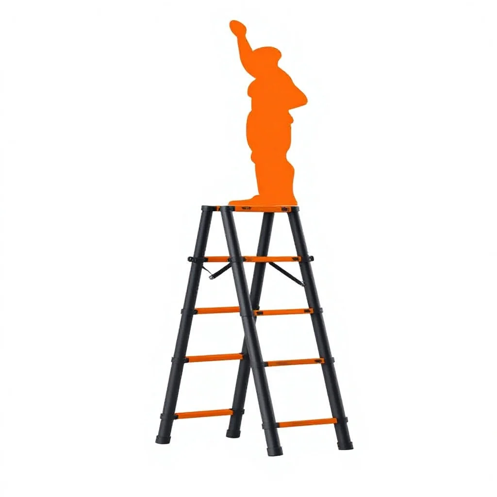 Thickened carbon steel telescopic A-type ladder- multi-functional load-bearing 150 kg 2 meters extended height