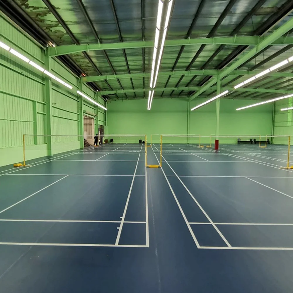 Beable High-quality 5.0 mm Thickness PVC Badminton Professional Court Mat Competition Venues With Inner Game Lines