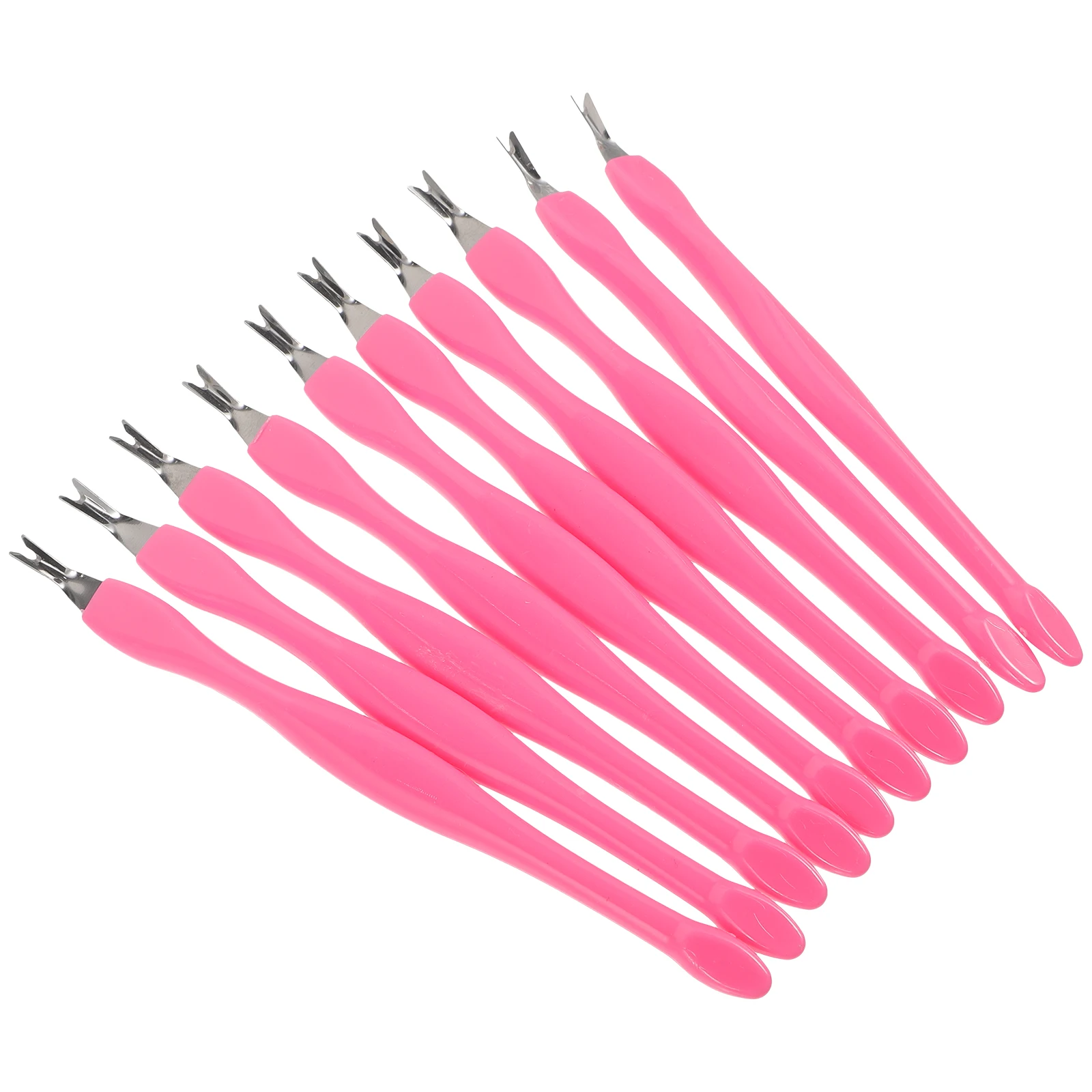 

10 Pcs Dead Shovel Tool Cuticle Clippers for Nails Remover Seal Fork and Pusher Exfoliator Clean up