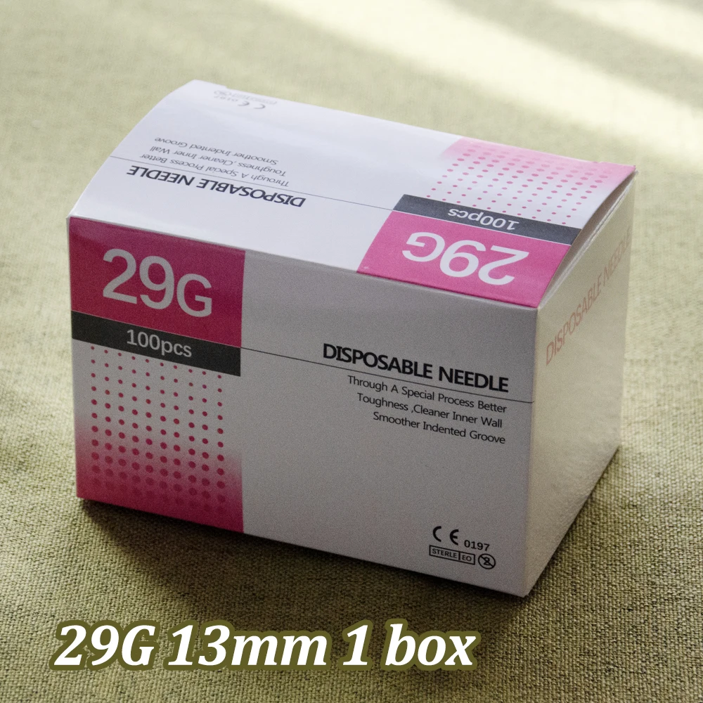 NONE 30G-34G schmerzlose Nadel Piercing Transparente Spritze Injektionskleber Klare Spitzenkappe Pharmazeutische Injektionsnadel 1,5/2,5/4/6 mm 7