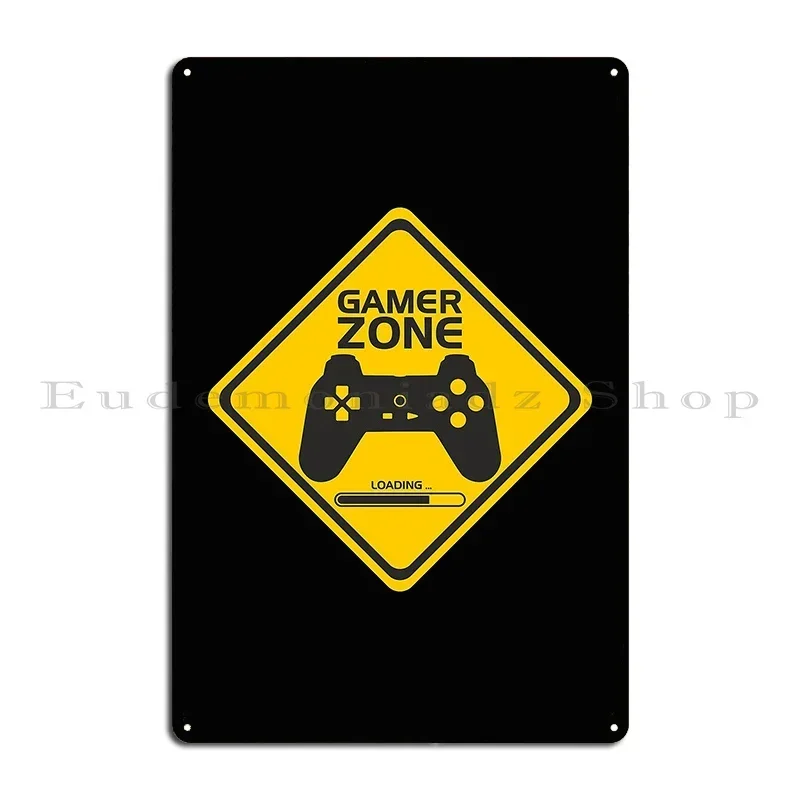 Gamer Alert Metal Signs Painting Home Garage Custom Wall Decor Tin Sign Poster