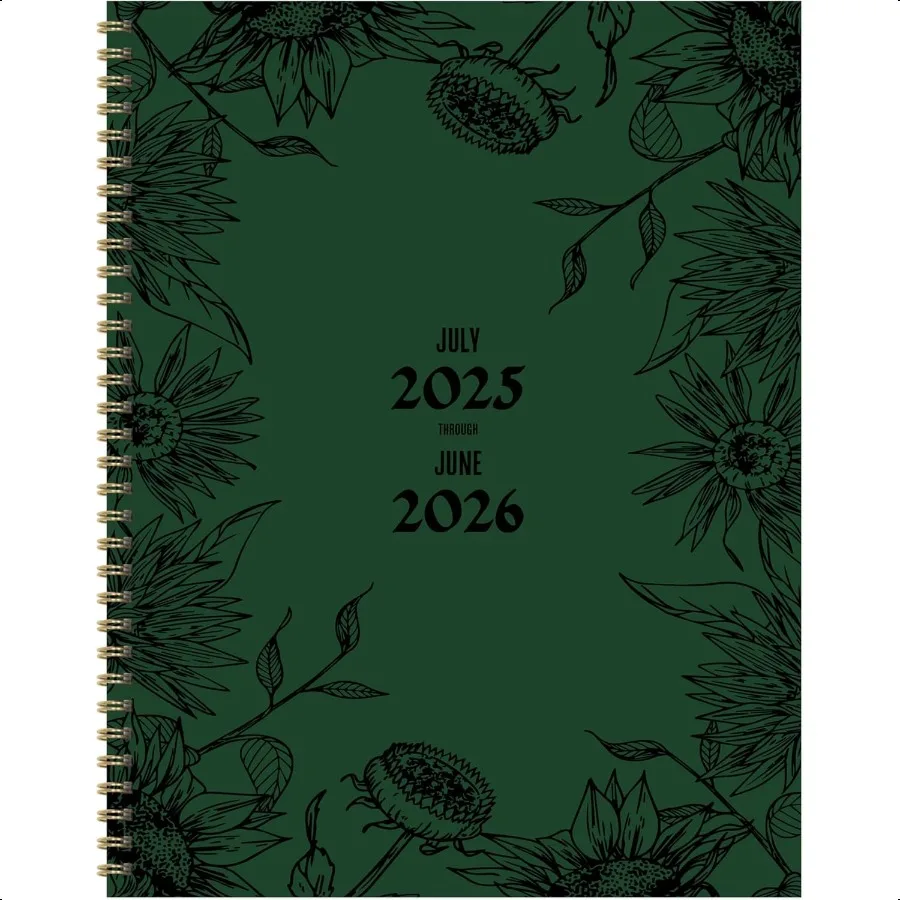 

July 2025 June 2026 Garden of Green Large Weekly Monthly Planner 12 Month Academic Planner 20252026 with Durable Cover Thick Cr