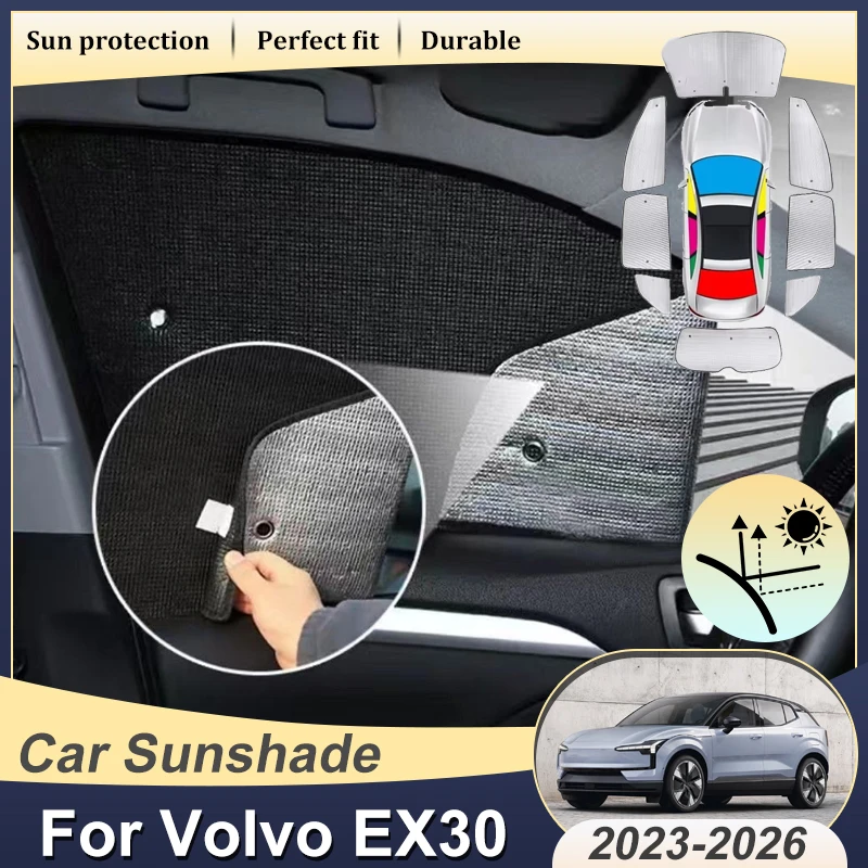 

Солнцезащитный козырек для автомобиля Volvo EX30 Plus, аксессуары 2026 2025 2024 2023, УФ-защитный, теплоизоляционный, для окон, автомобильная запчасть
