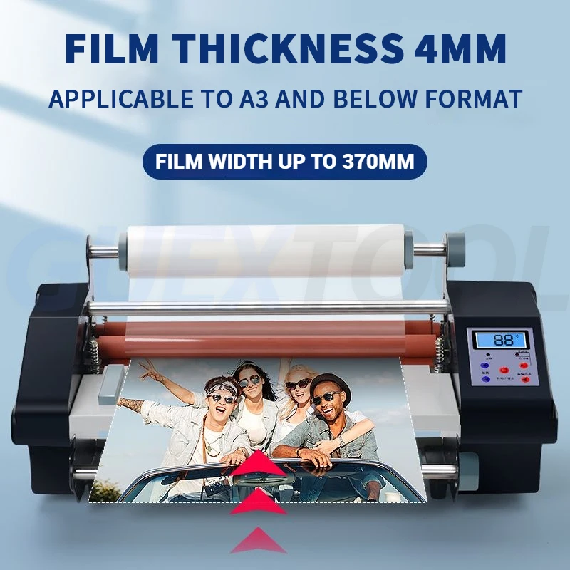 A3 Paper Laminating Machine Cold Roll Laminator Four Rollers Worker Card Office File Laminator GD-093H 220V Laminating Machine