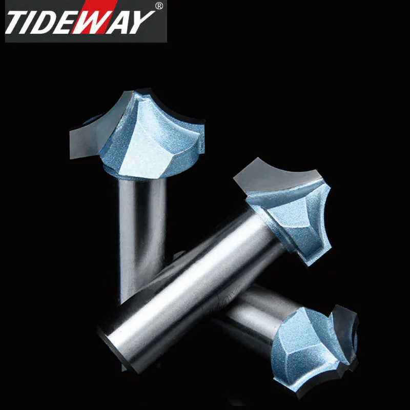 Tideway Industrial Grade Tungsten Carbide Slotting Milling Cutter 1/4 1/2 Shank CNC Tool Woodworking Router Bits For MDF