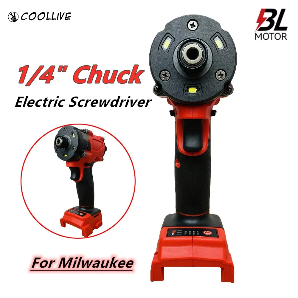 

Brushless Electric Screwdriver Cordless Driver Impact Drill Rechargeable Repair Power Tools For Milwaukee 18V Battery