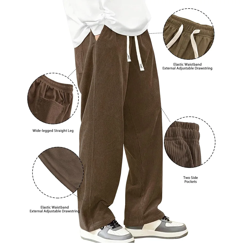 Amerikanische Freizeithose mit Seitenstreifen und Buchstaben-Stickerei, Weites Bein, Lässige Sommerhose für Herren, Locker Fallende Sporthose – Detail 9
