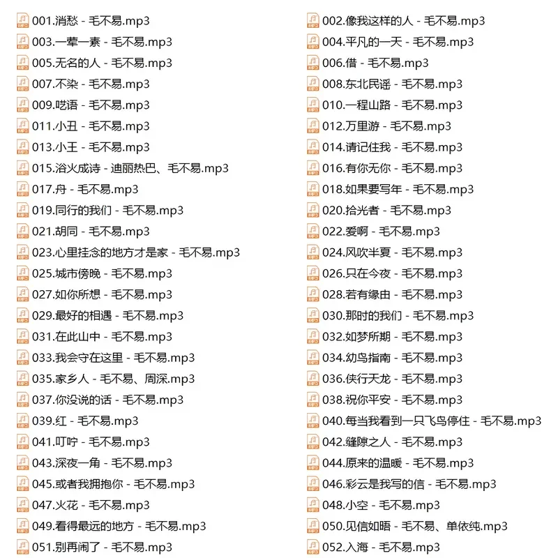 Mao Buyi Album Songs Car Music USB Disk Selected Lossless High-end High-quality Genuine Special Car USB Disk