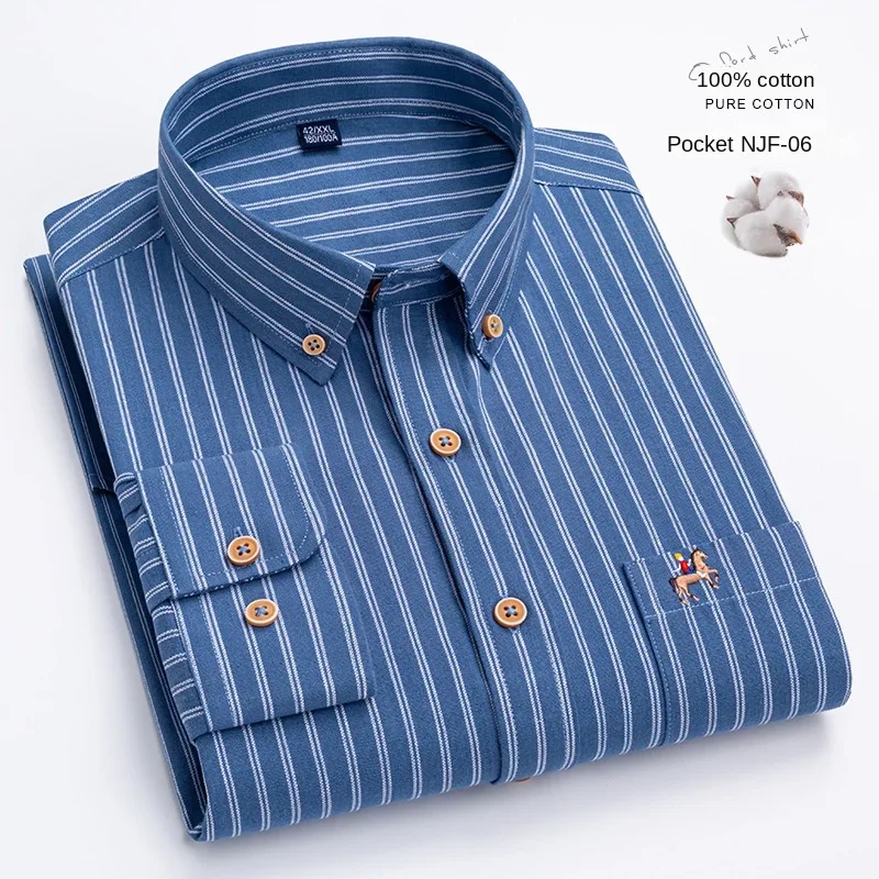 Increase men's Oxford long-sleeved shirt wholesale Paul Oxford young and middle-aged cotton business leisure group purchase.