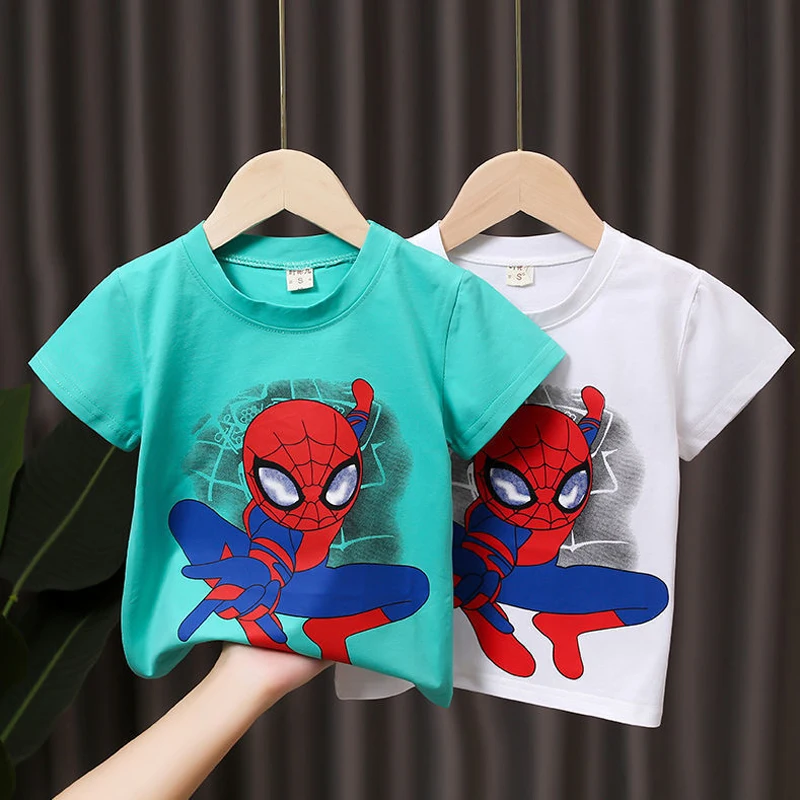 Summer Boys T-shirt Cotton Short Sleeve Kids Girls Tops Cartoon Graphic T Shirts Kids Clothes Casual Fashion Kids Tops