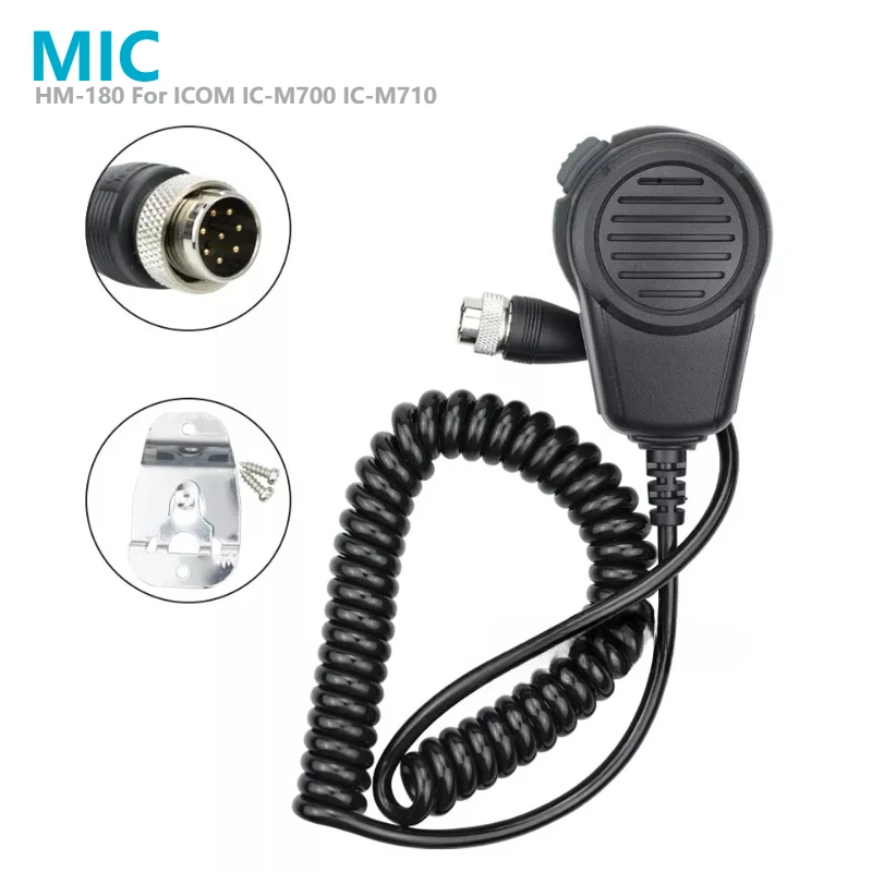 HM-180 8pin Mic Replace EM-48/HS-50/EM101 Microphone Speaker for ICOM IC-M700 IC-M710 IC-M700 PRO IC-M600 Walkie-talkie Radio