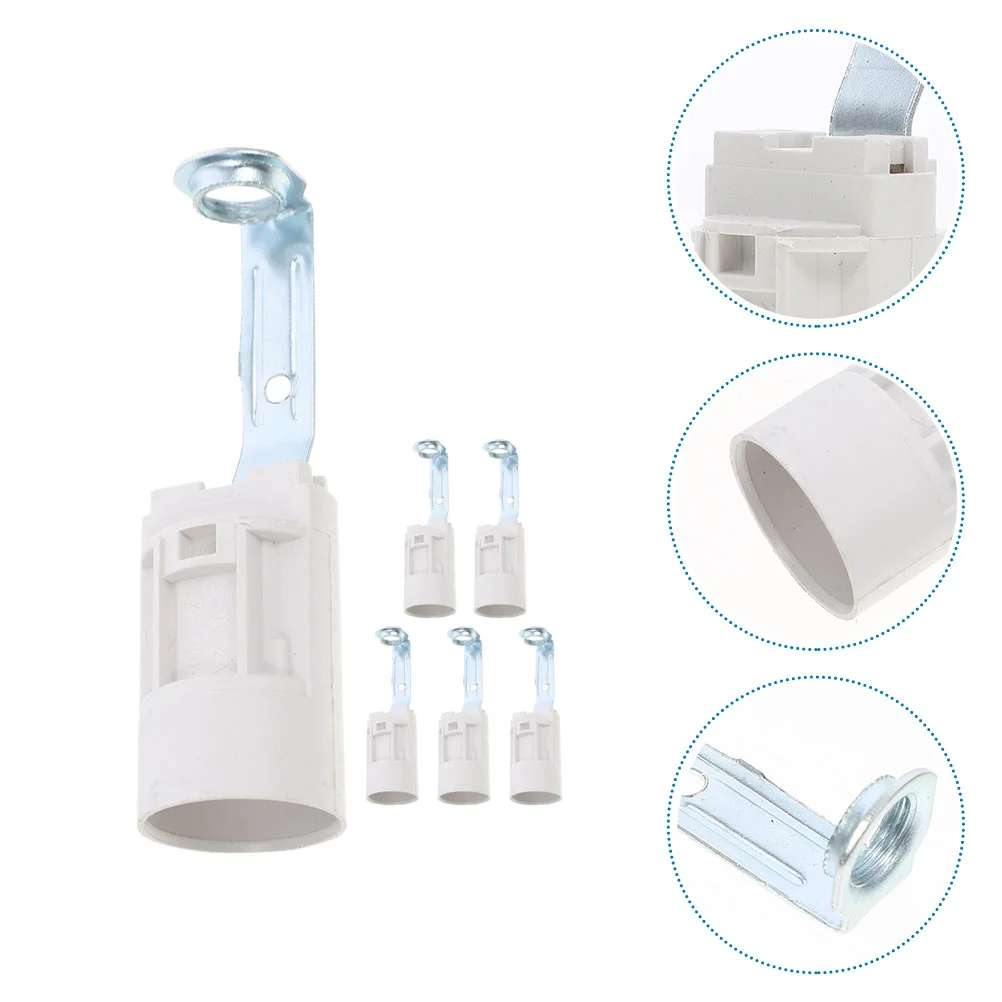 

6 Pcs Lamp Holder Hanging Socket Replacement Household Light Sockets Parts Bulb Repair Harp Lights