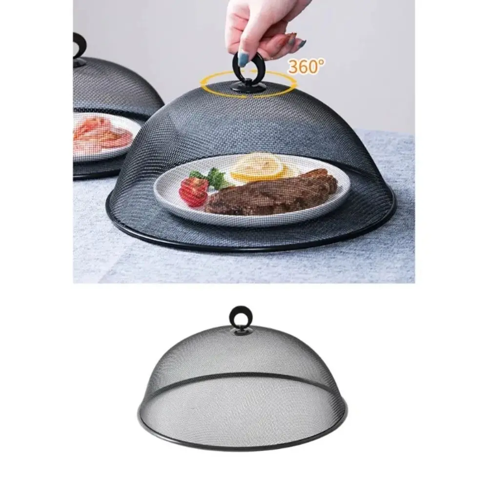 Round Shape Mesh Anti-Flying Dish Cover Dish Lid Household Food Cover Vegetable Fruit Display Holder Cake Bread Plate Dessert