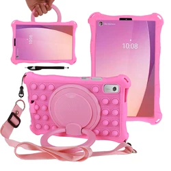 Soft Case For Lenovo Tab M9 M8 4th Gen TB-310FU 300FU 8505F 8705F M10 Gen2 3 Plus TB-X306 X606 328 125 FU Stand Cover Rotating