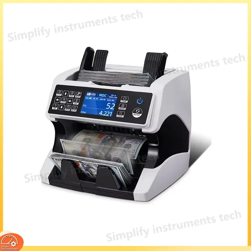 Portable Bill Counting Cash Money Counter for Mixed Denominations Automatic Currency Counter with Fast Speed and High