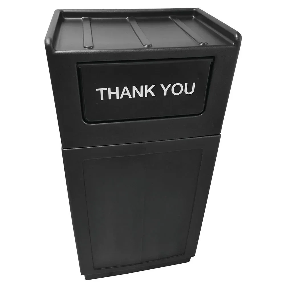 Restaurant Trash Receptacle with Lid, 39 Gal - 21 1/2