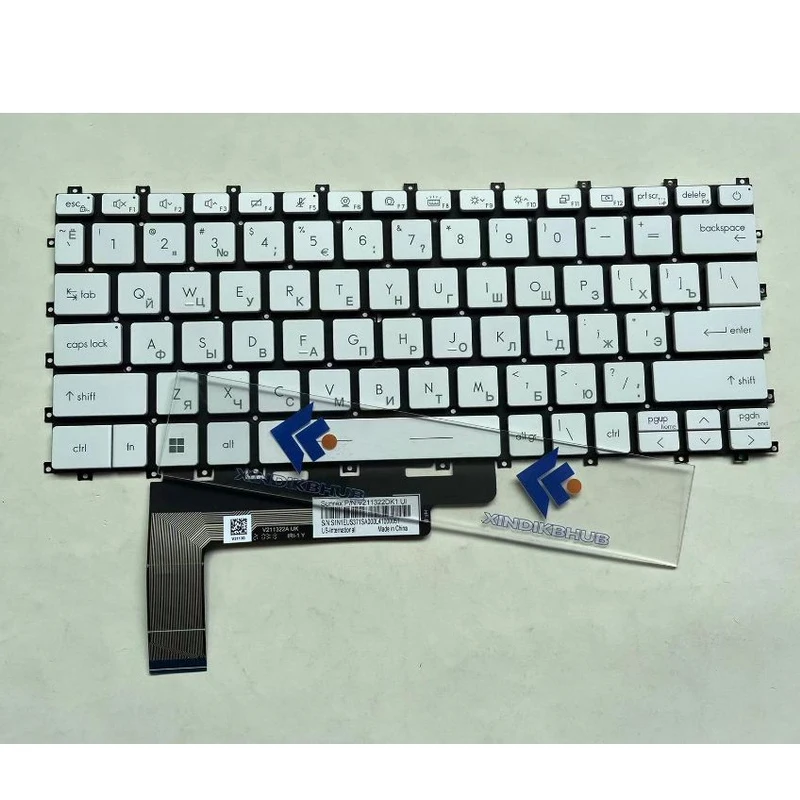 Imagem -04 - Xin-russo-eua Layout Backlit Teclado para Notebook Msi Moderno 14 C11m C12m C13m Ms14j1 14 C7m 14 C5m 14 C7m