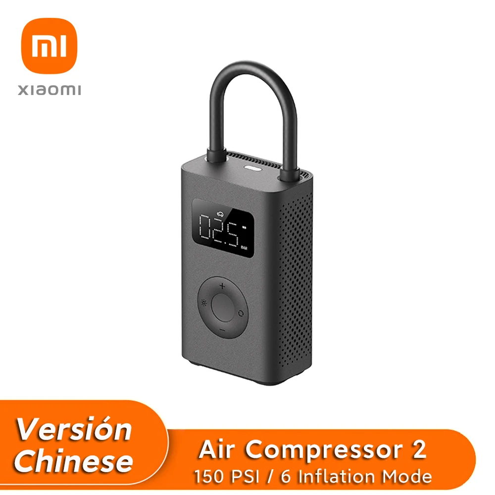 Xiaomi Mi Portable Air Compressor 2 Digital Tire Inflator Electric Air Pump With LED Lamp for Car Motorcycles Bicycles