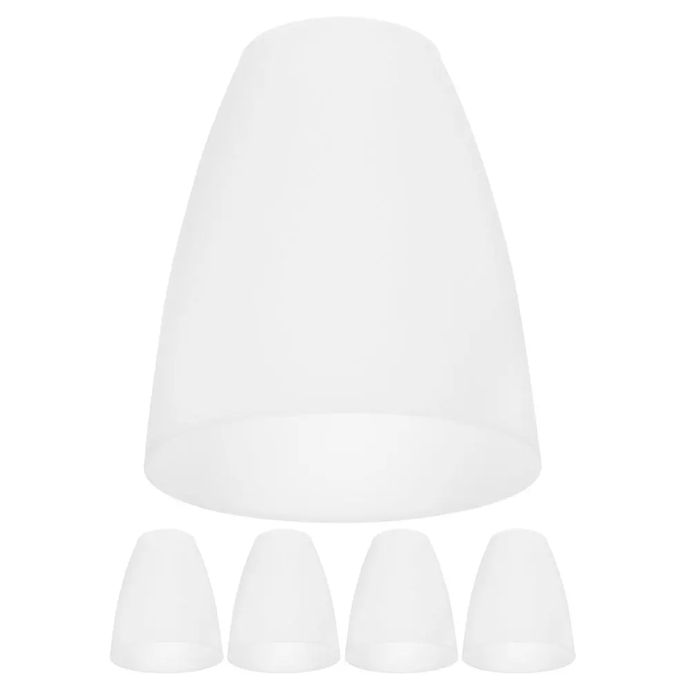 

5pcs Plastic Lampshade Flat Mouth Design Easy To Install Light Transmission Compatible With Desk Table Floor Pendant Lamps For