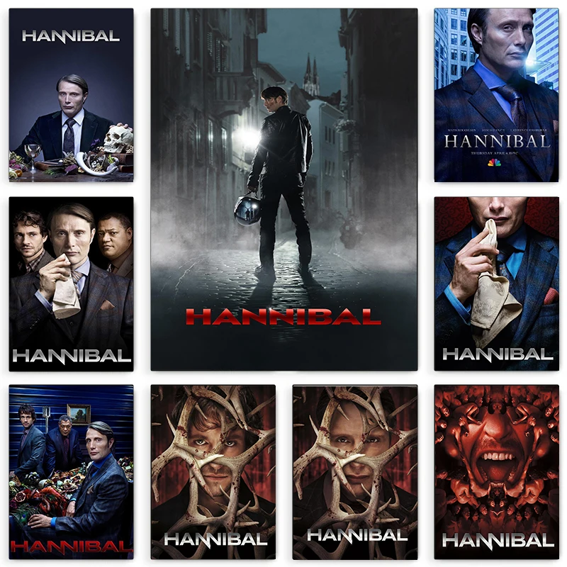 Classic Horror TV Series Hannibal Series Posters Movie Wall Art Picture Canvas Paint Prints for Bar Club Bedroom Home Decoration