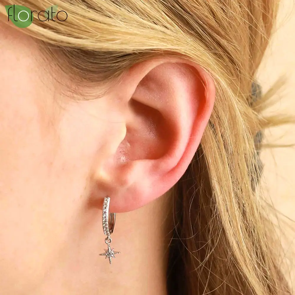 925 agujas de plata pura, pendientes de cristal zircon blanco elegante, pendientes largos colgantes de borlas de Cadena metálica de moda, joyas de