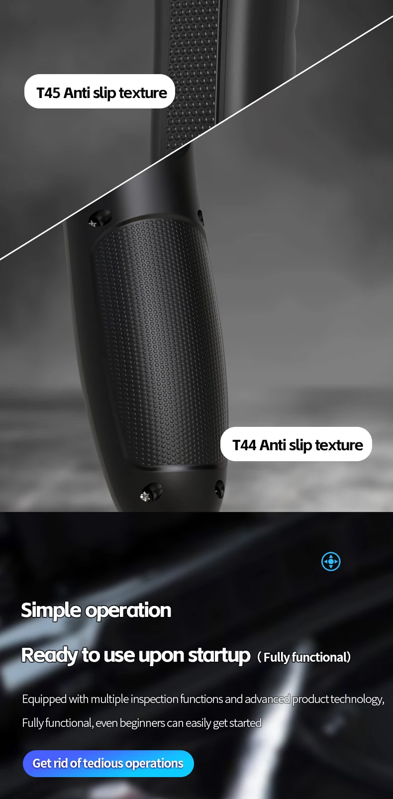 

2MP 1080P 6&8MM 4.3inch IPS Screen 360 Degree Rotating Endoscope IP67 Waterproof 8LEDs &3000mAh for Car maintenance/Inspection