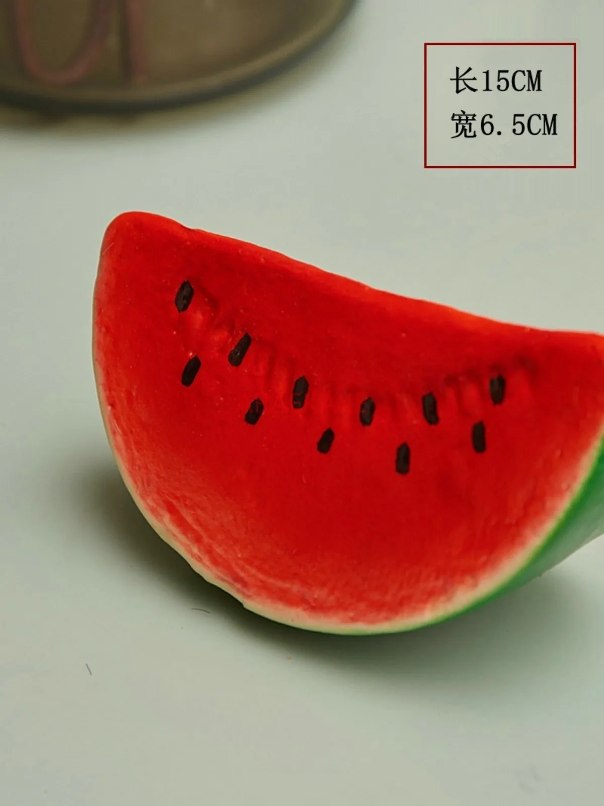 1pcs Simulated fruit model, watermelon slices, fruit and vegetable ornaments, children's toy store window shooting props