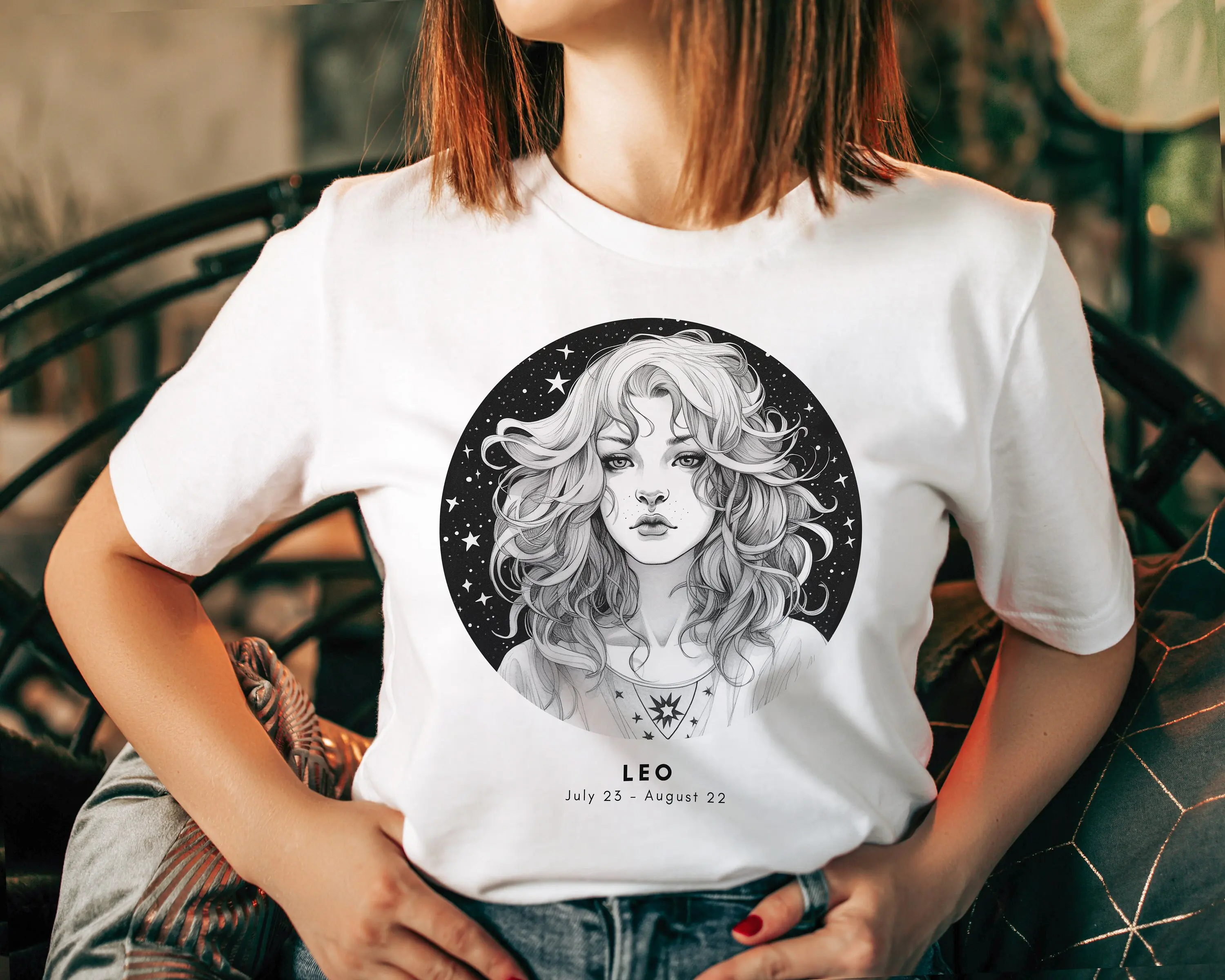 Leo Zodiac Girl Astrology Witchy T Shirt Festival Best Friend S Star Sign 100 Cotton