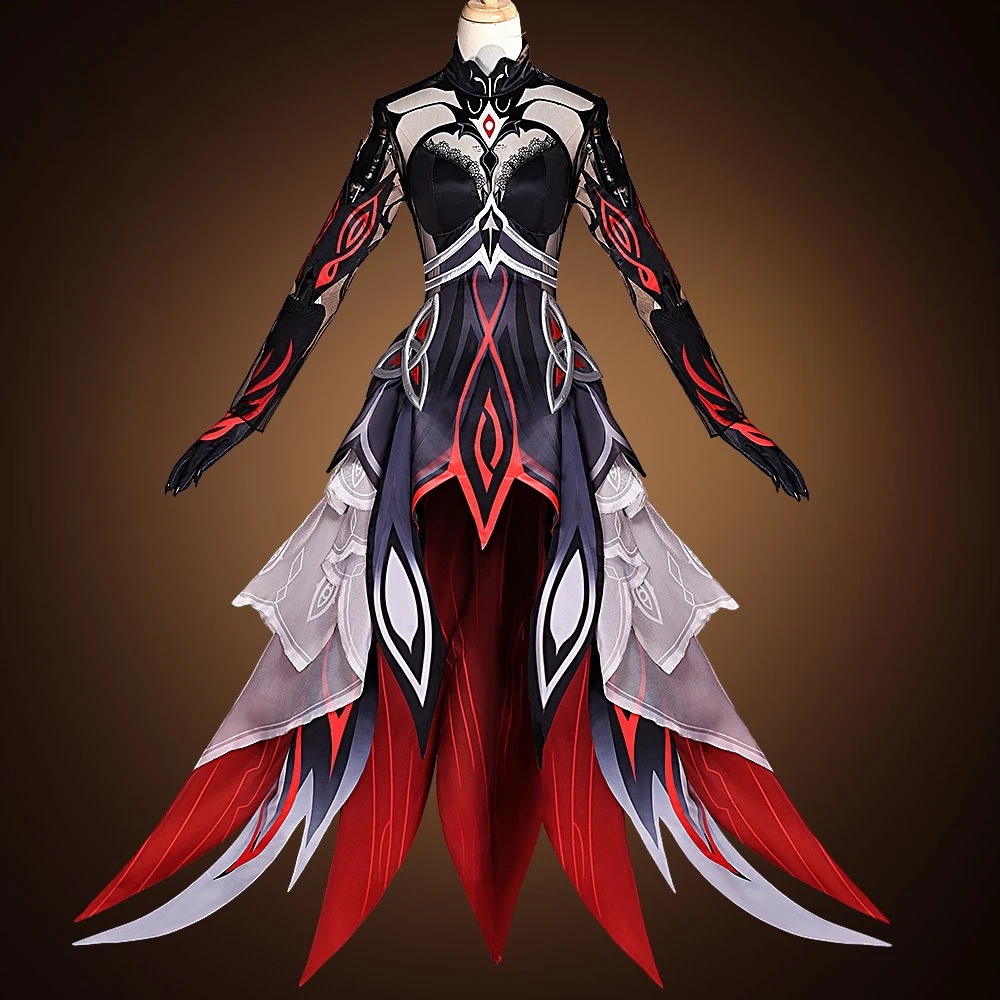 أزياء جينشين إمباكت التأثيرية دور عهد الموت رونوفا لعبة ثنائية الأبعاد ملابس كاملة أزياء الهالوين