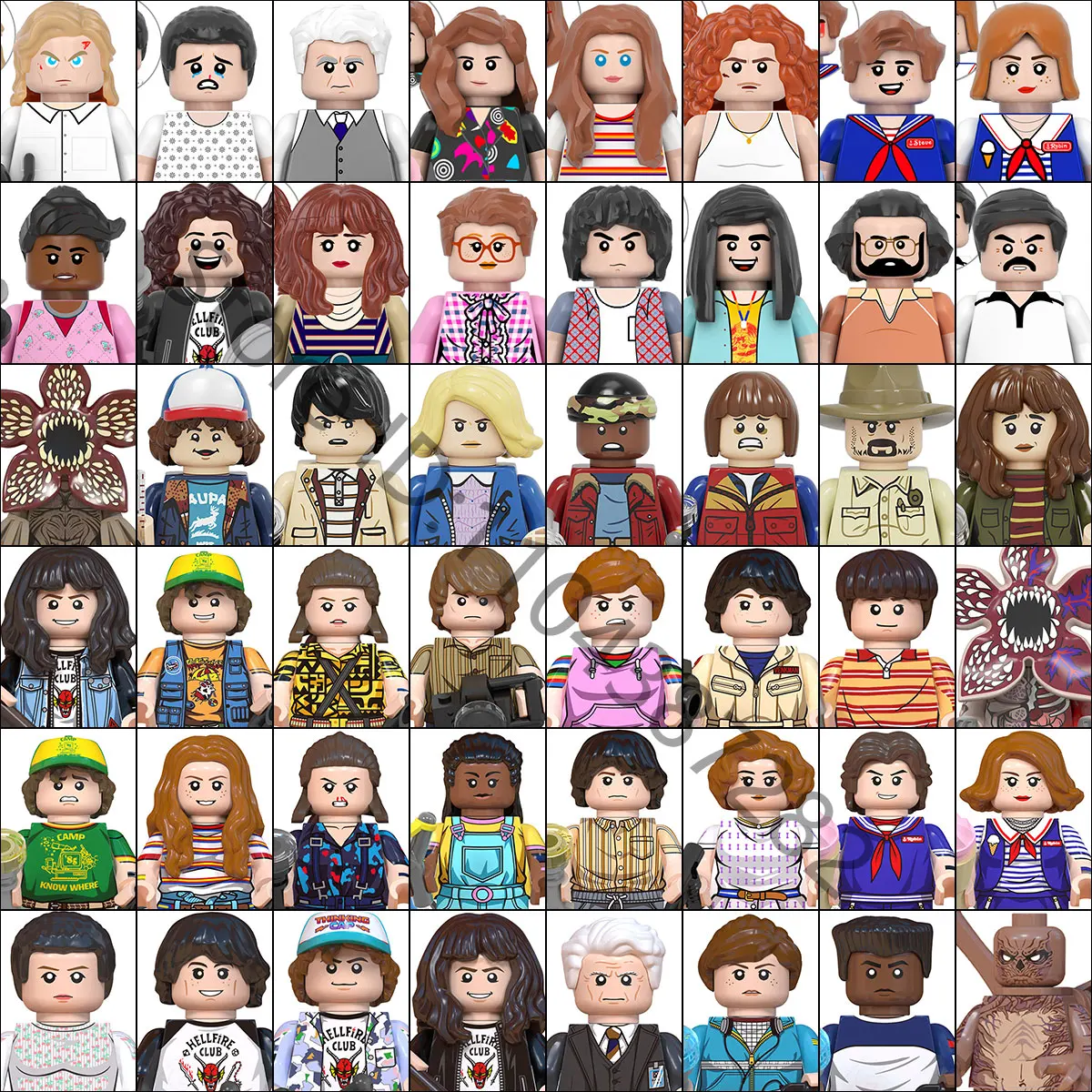 

2025 Hot Toys LG1006 LG1007 Stranger Things Building Blocks Mini Action Figure Accessories Halloween Christmas Gifts for Kids