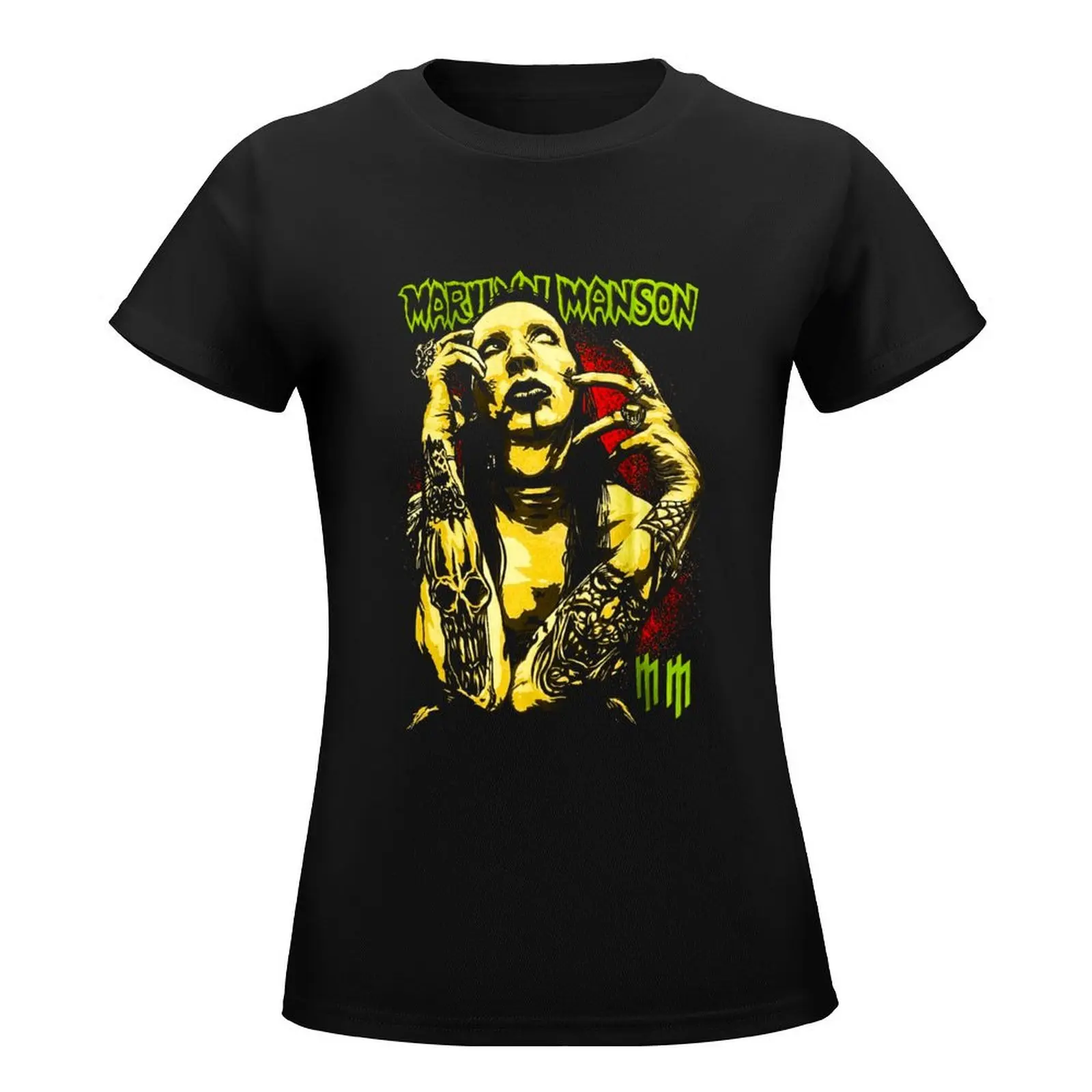 Marilyn Manson T-Shirt Aesthetic clothing summer top tops t shirt for Women