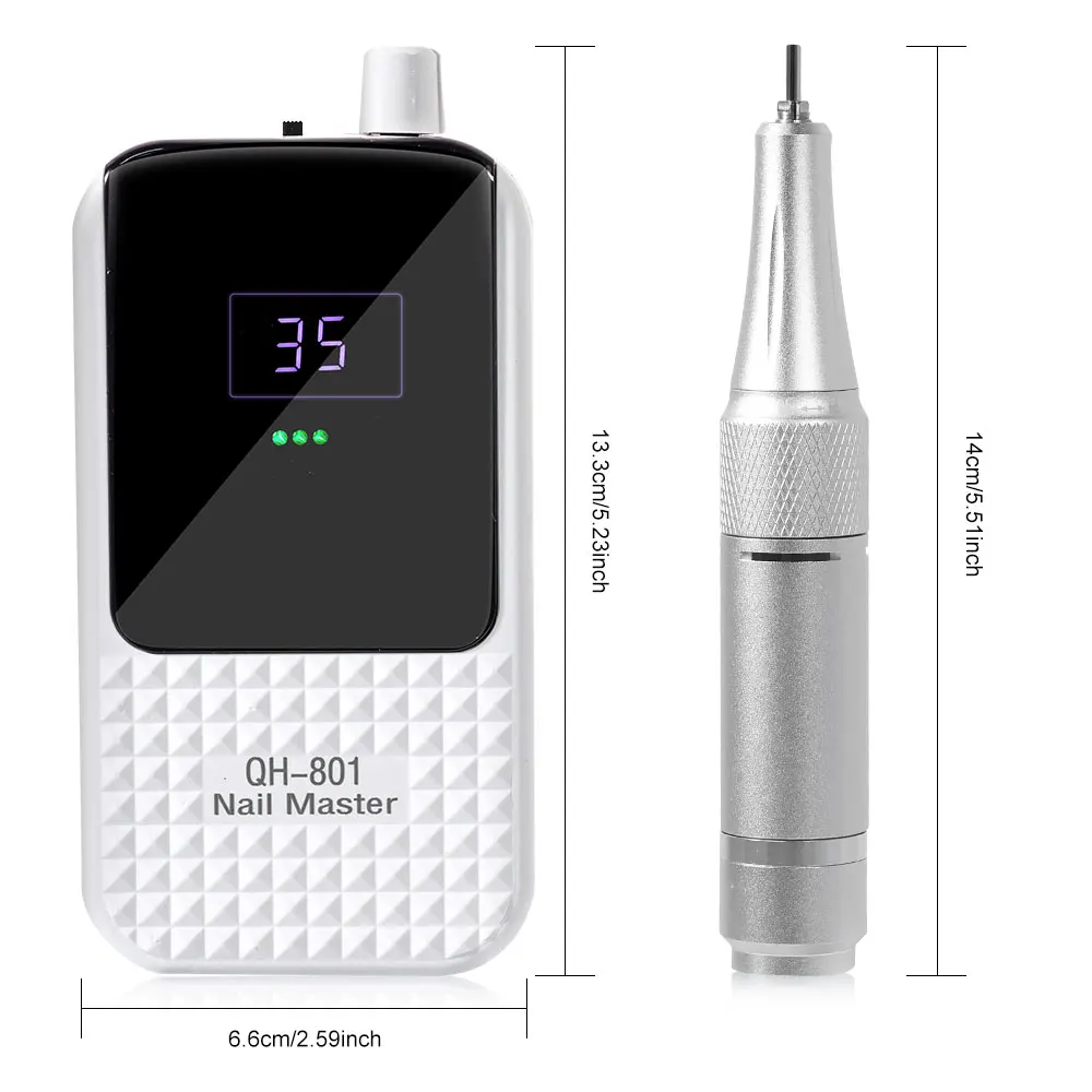 45000 RPM draagbare elektrische boorset Professionele nagelboormachine Oplaadbare elektrische nagelpolijstmachineset voor manicuresalon