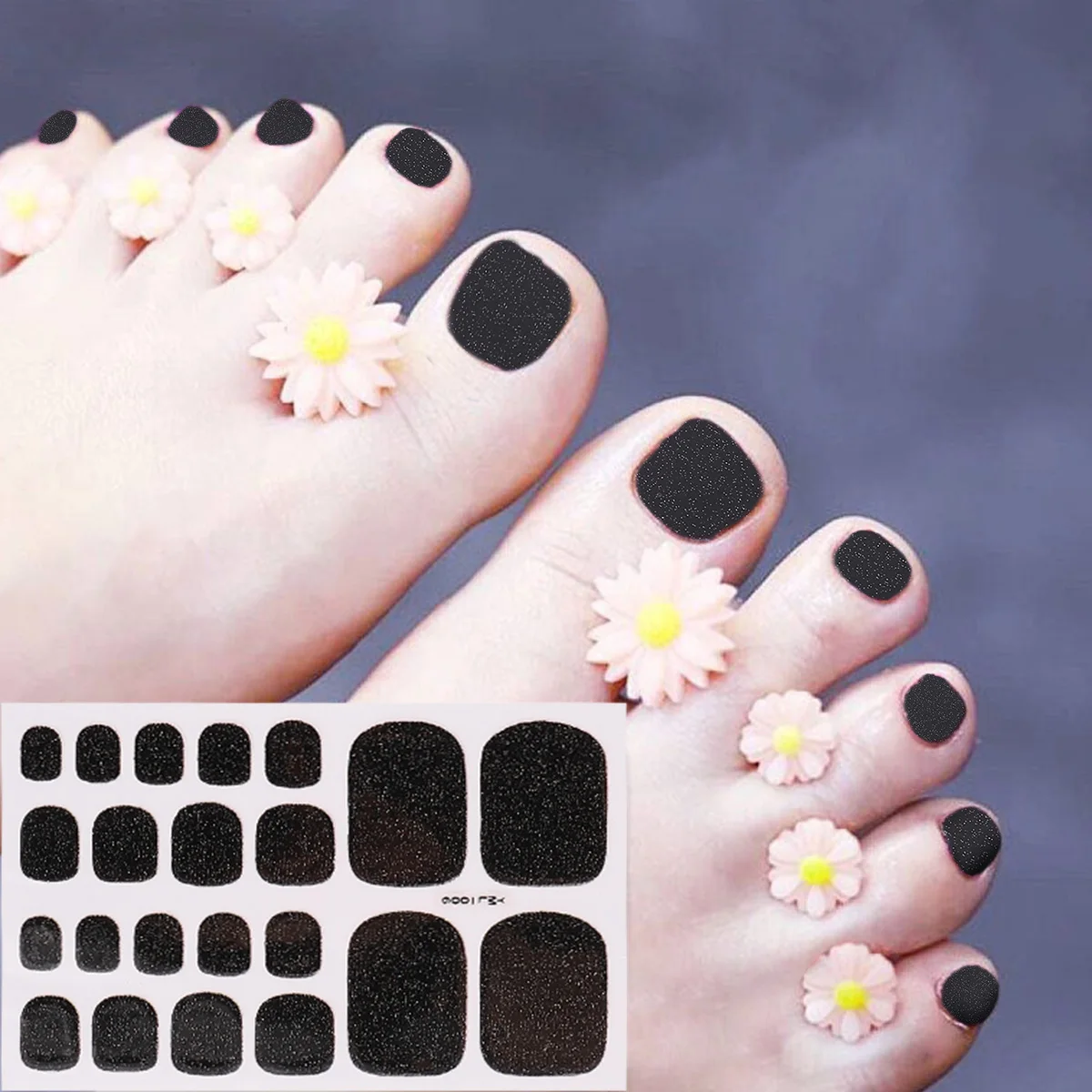 

1pc Toe Nail Art Stickers Bright Creative Toenail Decor For Women Girls Protective Nail File Included Gift Decoration