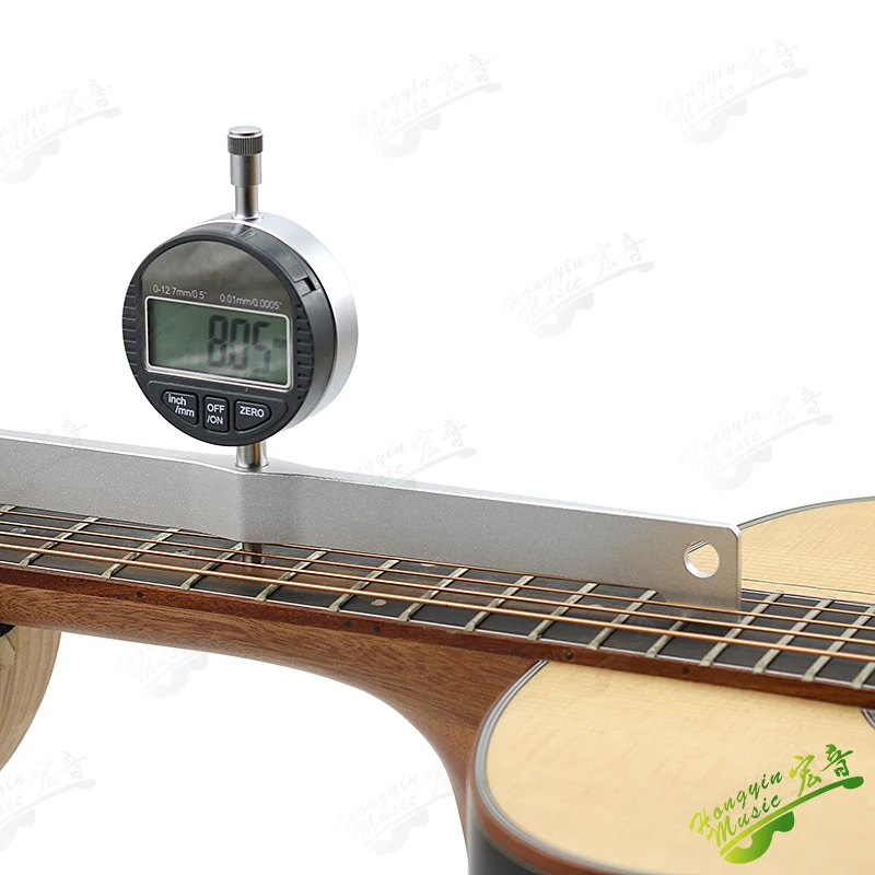 Guitar neck curvature measurement dial indicator bakelite guitar fingerboard measuring flat ruler Reset calibration instrument r