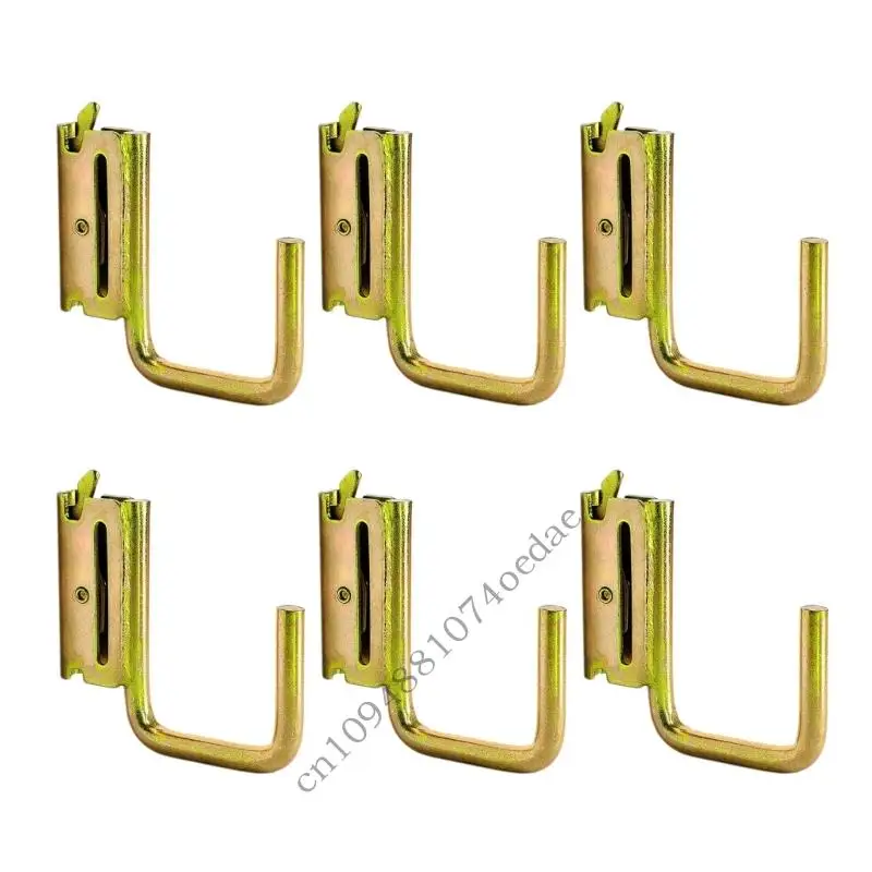 

0XXC Pack of 6 Vibration Proof Metal Spring Clip J Hooks Providing Safe Cargo Hold on E Track Guards During Highway Travel