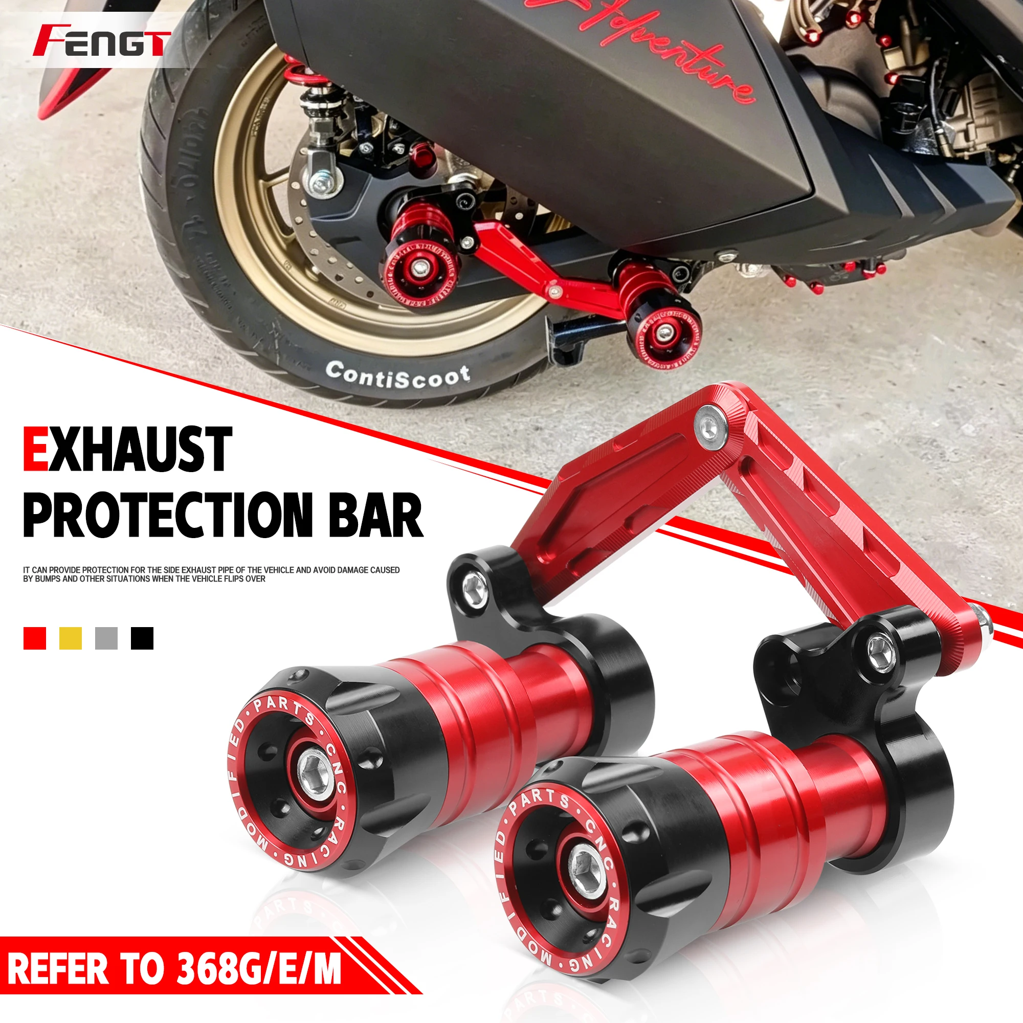 

Для Zontes 2024 368G 368E 368M 368D 501G 368K: Модифицированная выхлопная труба, противоударный слайдер, защита от падений и столкновений