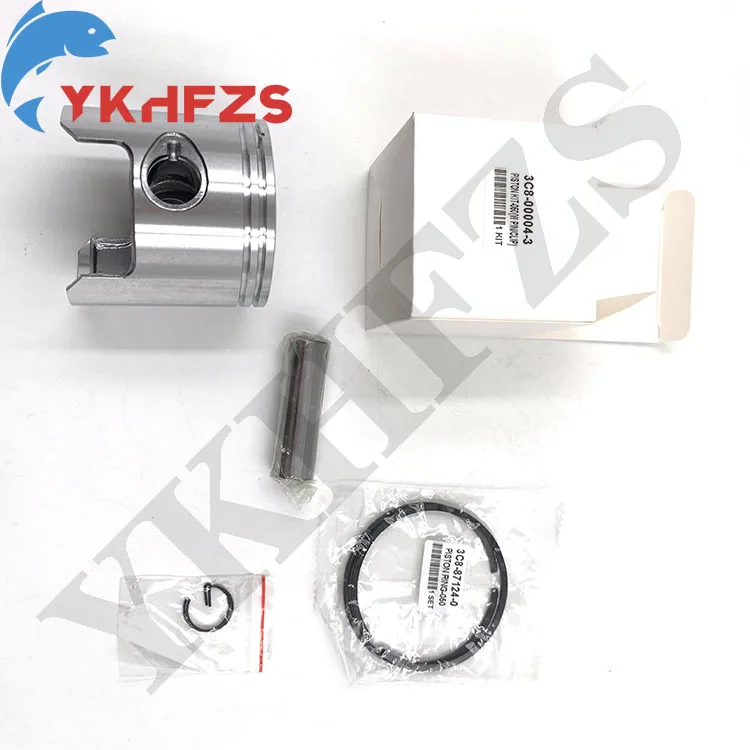 3C8-00004-3 Piston Kit +0.5MM for Tohatsu 40HP 50HP M40D M50D 3C8000043 for Mercury Mariner 3Cyl 779-96152