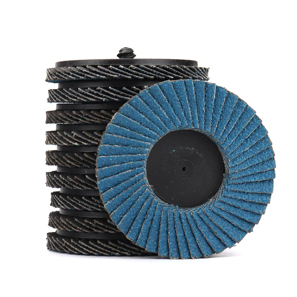 

3Pcs 3 Inch Roll Lock Die Grinder Sanding Disc Mini Quick Change Sanding Flap Discs for Metal Polishing