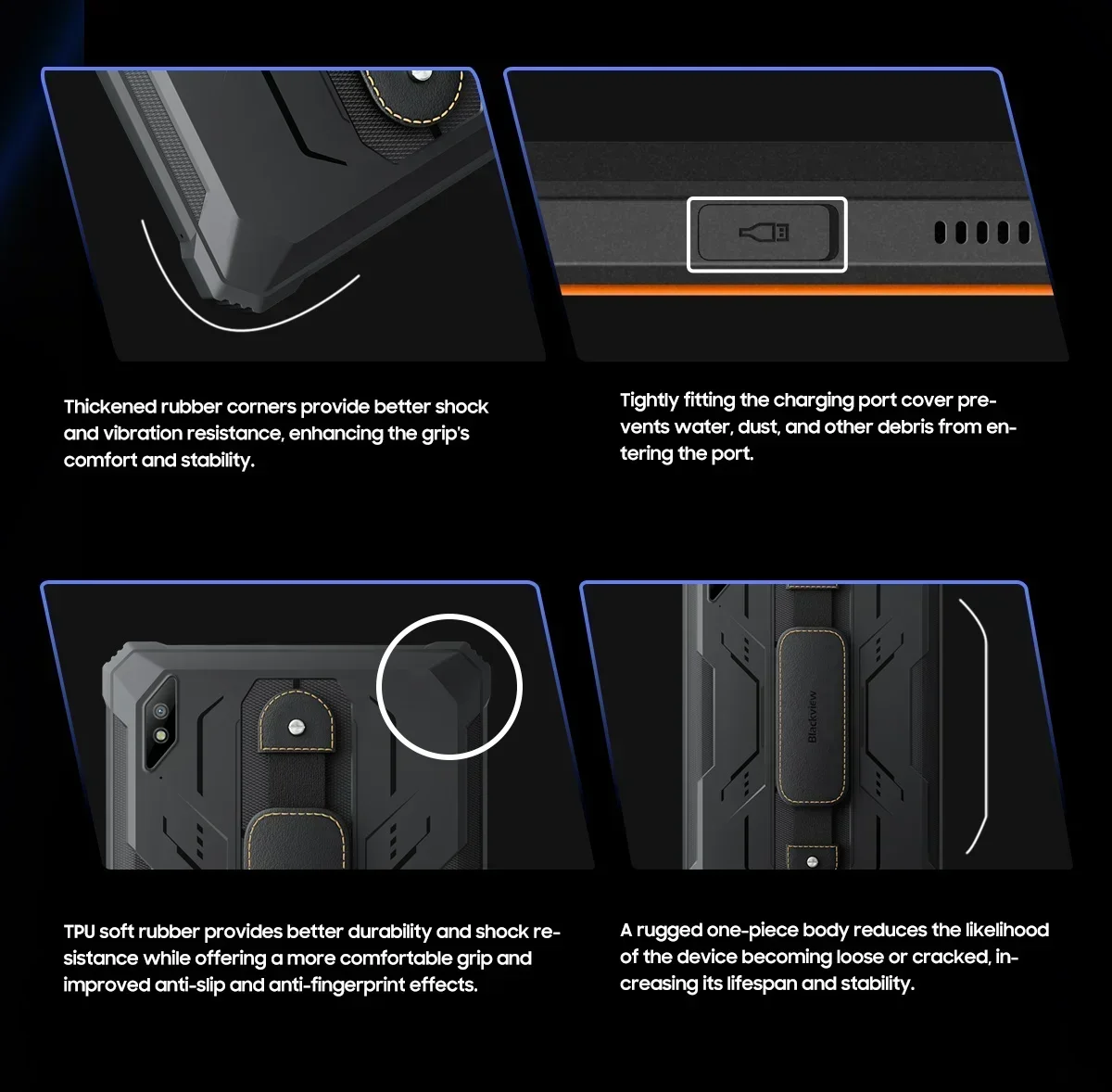 Blackview Active 8 Pro [No EU Charger] Rugged Tablet PC, 16GB Expand RAM(8GB Physical+8GB Virtual RAM) 256GB ROM, 22000mAh Huge Battery, 10.36 Inch HD Display, 48MP Camera, Dual SIM 4G Network, Android 13, Without EU Plug Charger