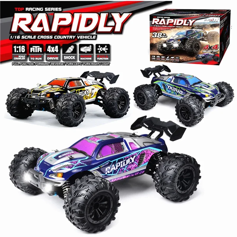 

50 km/h rc car high speed off-road toys cars 4WD drift climb 1/16 vehicle racing with light 2.4G remote control for adults boys