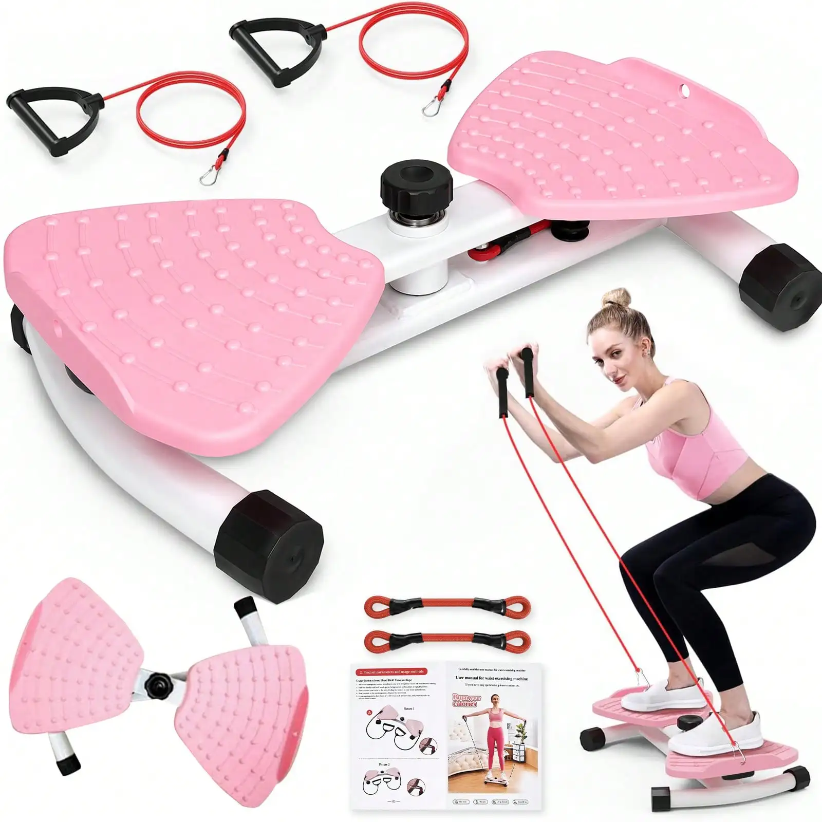Waist Twister Board Twist Disc For Exercise, Adjustable Twirling Machine Ab Trainer Core Workout, Home Gym Equipment Women Men