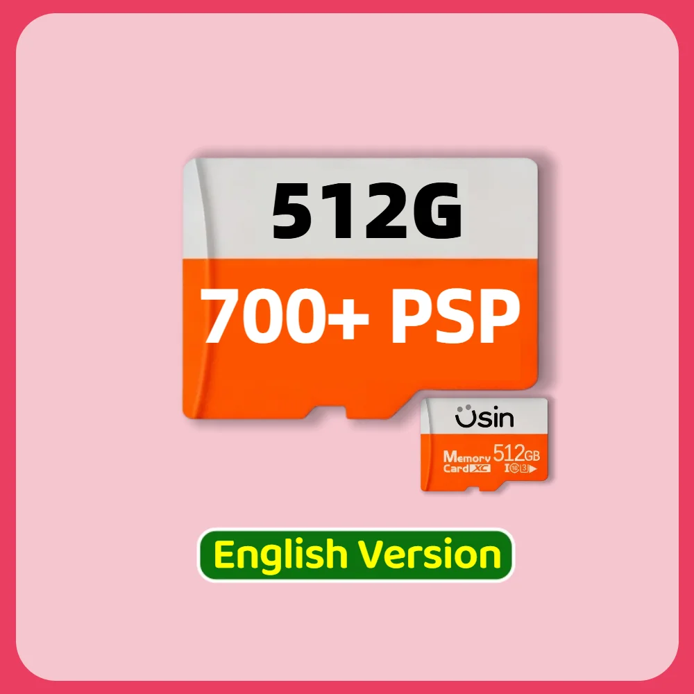 SD Game Card voor Trimui Smart Pro S, ideaal voor retro games, PSP, PS1 ROM's, draagbare handheld console, geheugen SD 512GB 256GB
