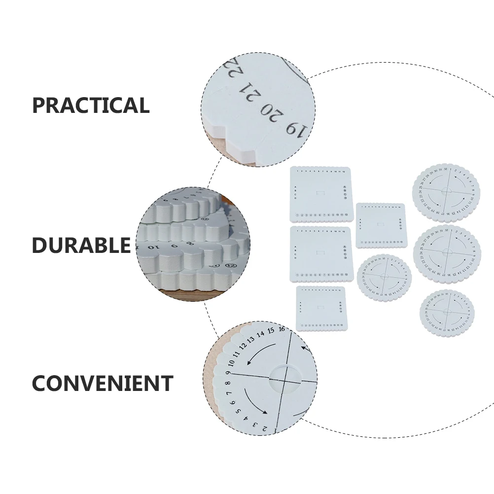 

8pcs Rope Braiding Device Weaving Board Tool Bracelet Knitting Eva Round Square Disc Thread Kit Handheld Multi Functional